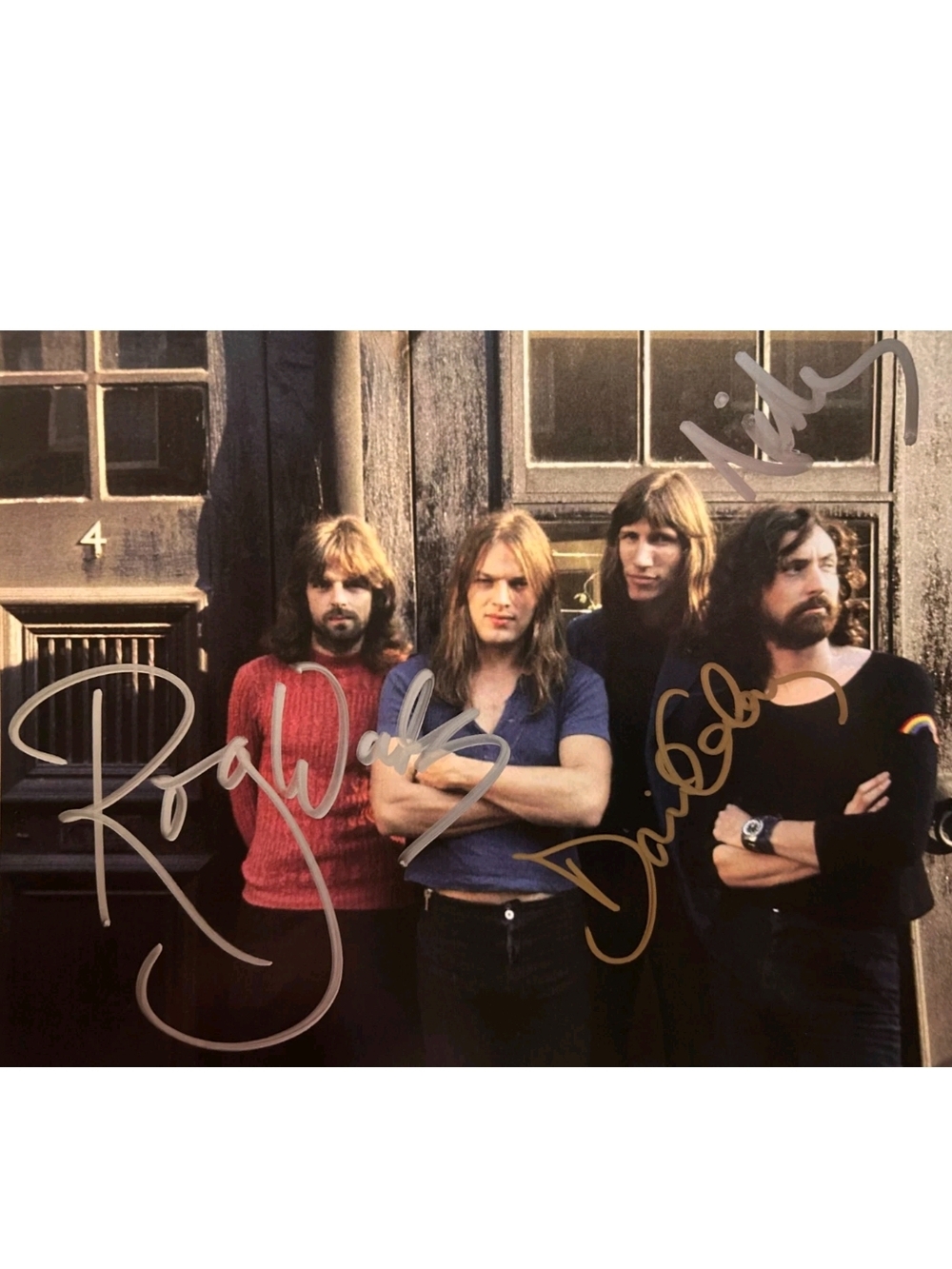 Pink Floyd Signed Band Photo with Silver and Gold Autographs